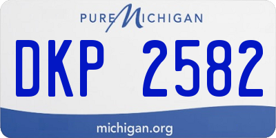 MI license plate DKP2582
