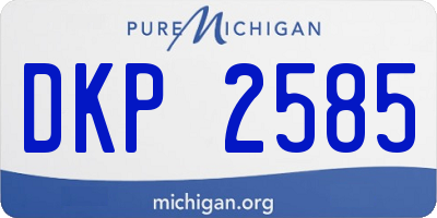 MI license plate DKP2585
