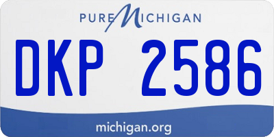 MI license plate DKP2586
