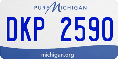 MI license plate DKP2590