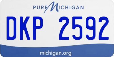 MI license plate DKP2592