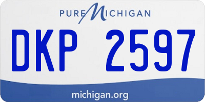 MI license plate DKP2597