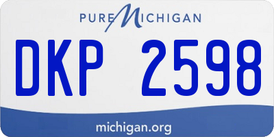 MI license plate DKP2598