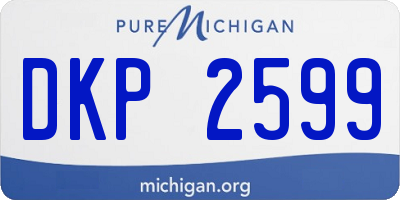 MI license plate DKP2599