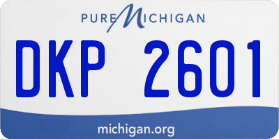 MI license plate DKP2601