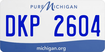 MI license plate DKP2604