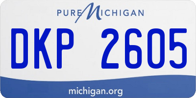MI license plate DKP2605