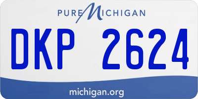 MI license plate DKP2624
