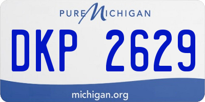 MI license plate DKP2629