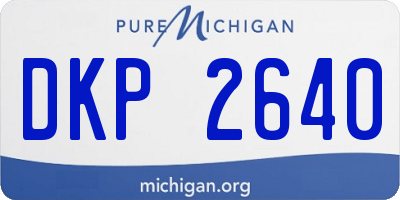 MI license plate DKP2640