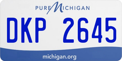 MI license plate DKP2645