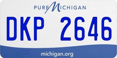 MI license plate DKP2646