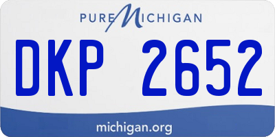MI license plate DKP2652