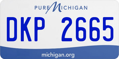 MI license plate DKP2665