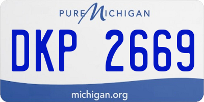MI license plate DKP2669