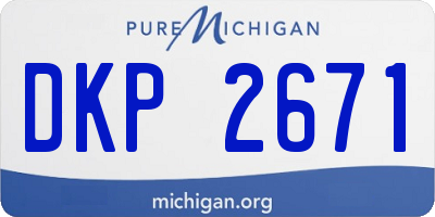 MI license plate DKP2671