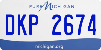 MI license plate DKP2674