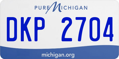 MI license plate DKP2704