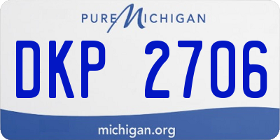 MI license plate DKP2706