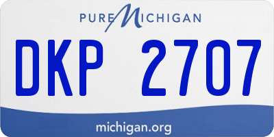 MI license plate DKP2707