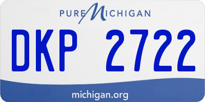 MI license plate DKP2722