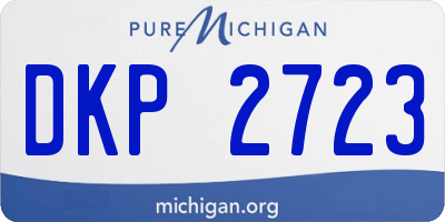 MI license plate DKP2723