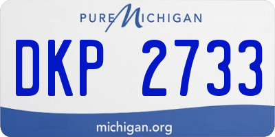 MI license plate DKP2733