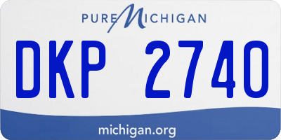 MI license plate DKP2740