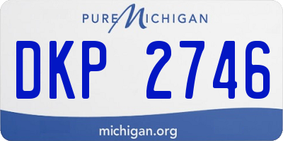 MI license plate DKP2746