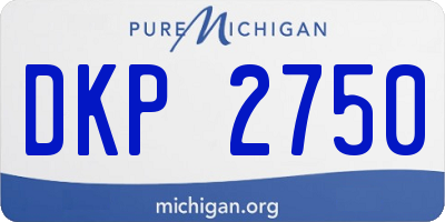 MI license plate DKP2750