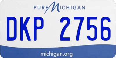 MI license plate DKP2756
