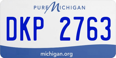 MI license plate DKP2763