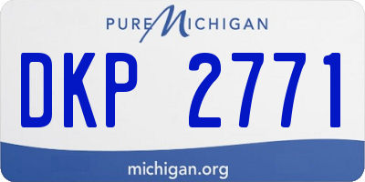 MI license plate DKP2771