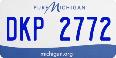 MI license plate DKP2772