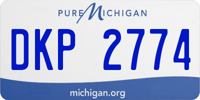 MI license plate DKP2774