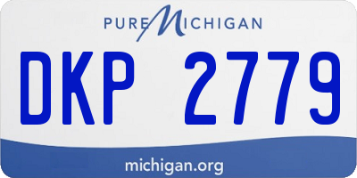 MI license plate DKP2779