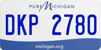 MI license plate DKP2780