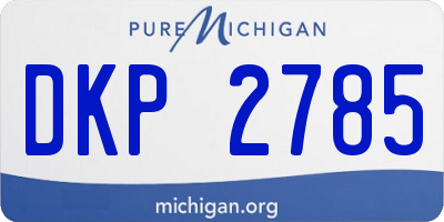 MI license plate DKP2785