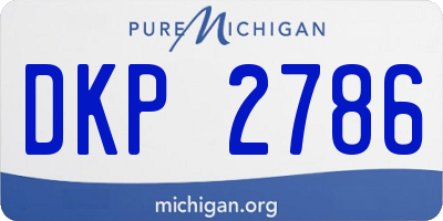 MI license plate DKP2786