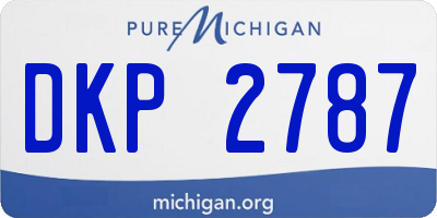MI license plate DKP2787