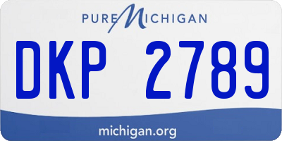 MI license plate DKP2789