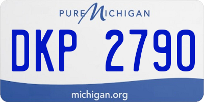 MI license plate DKP2790
