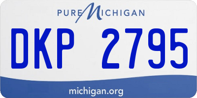 MI license plate DKP2795