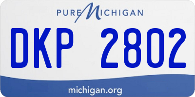 MI license plate DKP2802