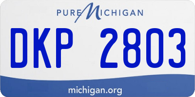 MI license plate DKP2803