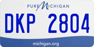 MI license plate DKP2804