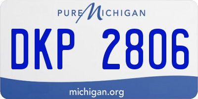 MI license plate DKP2806