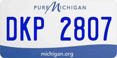 MI license plate DKP2807