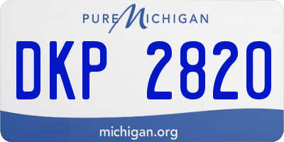 MI license plate DKP2820