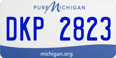 MI license plate DKP2823